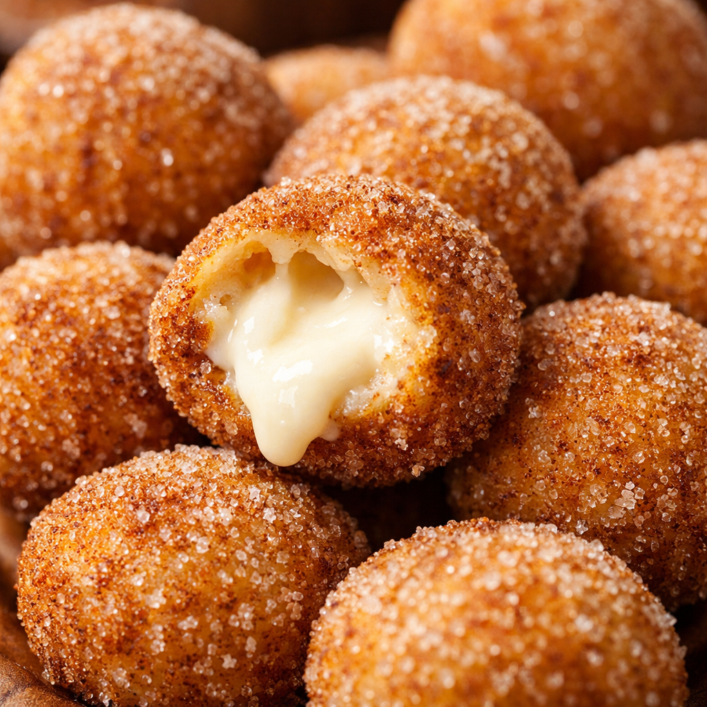 Dessert bites with cinnamon sugar