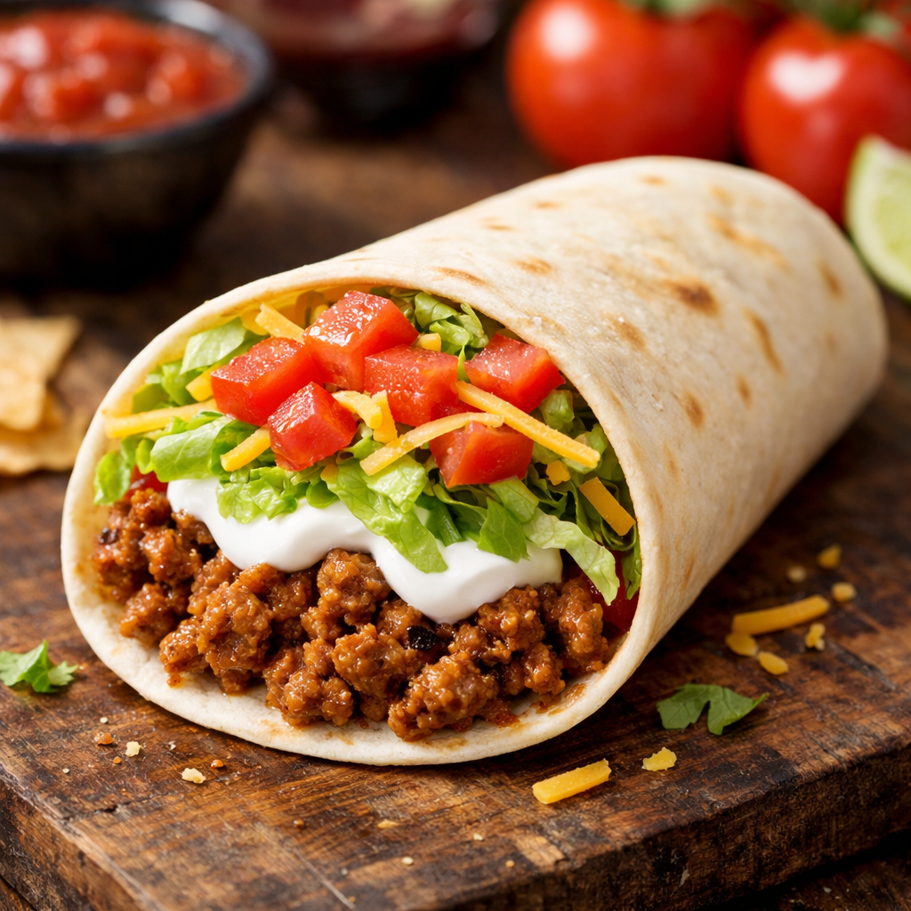 Soft taco with toppings
