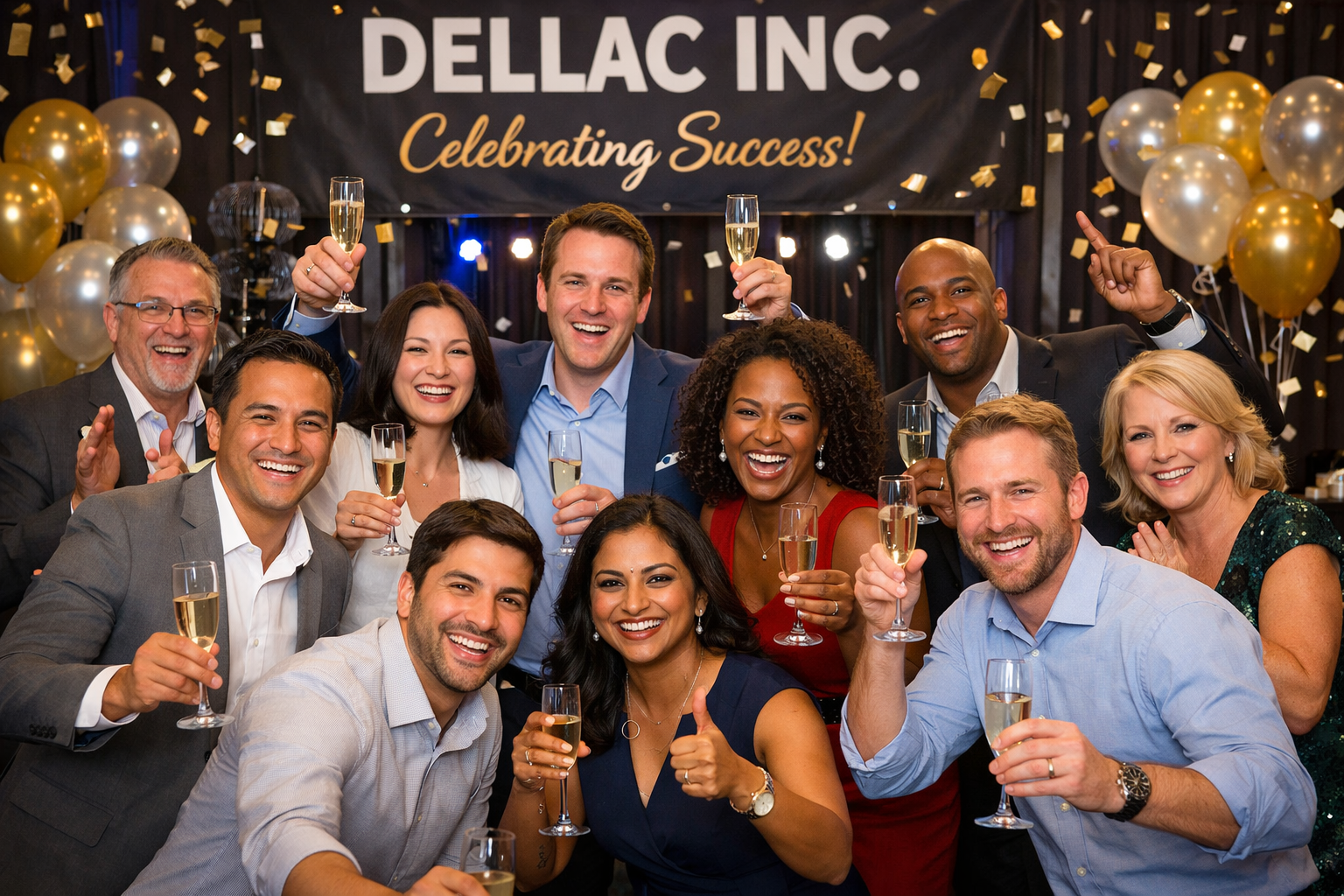 Restaurant team celebrating milestones